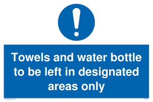 MH6173: Towels and water bottle to be left in designated areas only