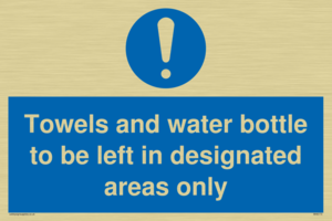 MH6173: Towels and water bottle to be left in designated areas only