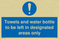 MH6173: Towels and water bottle to be left in designated areas only