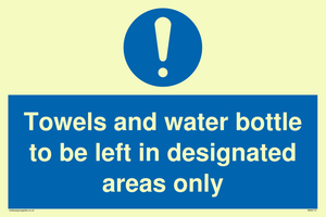 MH6173: Towels and water bottle to be left in designated areas only
