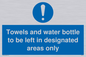 MH6173: Towels and water bottle to be left in designated areas only