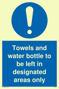 MH6173: Towels and water bottle to be left in designated areas only