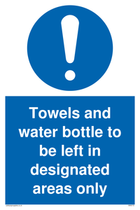 MH6173: Towels and water bottle to be left in designated areas only