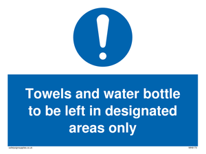 MH6173: Towels and water bottle to be left in designated areas only