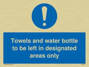 MH6173: Towels and water bottle to be left in designated areas only