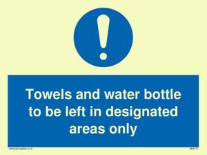 MH6173: Towels and water bottle to be left in designated areas only