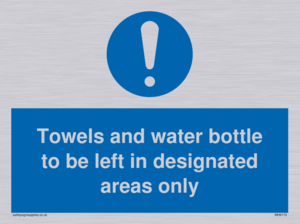 MH6173: Towels and water bottle to be left in designated areas only