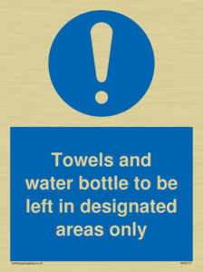 MH6173: Towels and water bottle to be left in designated areas only
