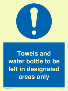 MH6173: Towels and water bottle to be left in designated areas only