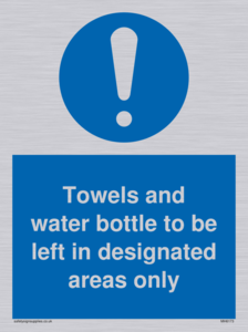 MH6173: Towels and water bottle to be left in designated areas only