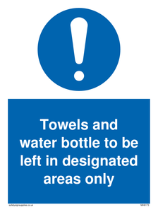 MH6173: Towels and water bottle to be left in designated areas only