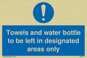MH6173: Towels and water bottle to be left in designated areas only