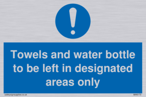 MH6173: Towels and water bottle to be left in designated areas only