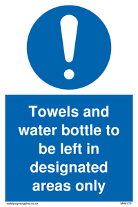 MH6173: Towels and water bottle to be left in designated areas only
