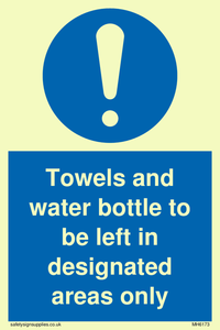 MH6173: Towels and water bottle to be left in designated areas only