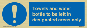 MH6173: Towels and water bottle to be left in designated areas only