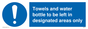MH6173: Towels and water bottle to be left in designated areas only
