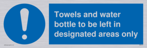 MH6173: Towels and water bottle to be left in designated areas only