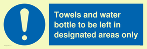 MH6173: Towels and water bottle to be left in designated areas only