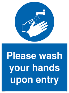 MH6174: Please wash your hands upon entry