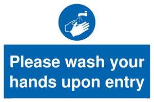 MH6174: Please wash your hands upon entry