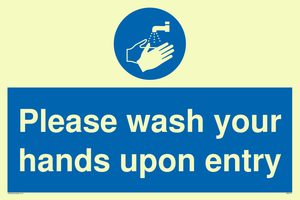 MH6174: Please wash your hands upon entry