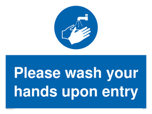 MH6174: Please wash your hands upon entry