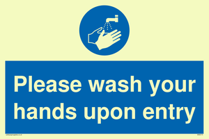 MH6174: Please wash your hands upon entry