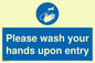 MH6174: Please wash your hands upon entry