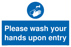 MH6174: Please wash your hands upon entry