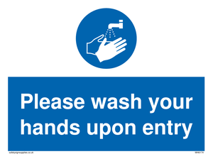 MH6174: Please wash your hands upon entry