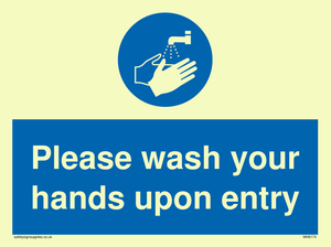 MH6174: Please wash your hands upon entry