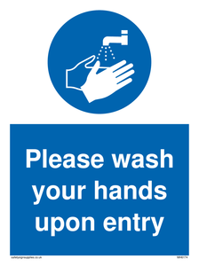 MH6174: Please wash your hands upon entry