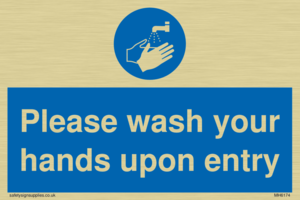 MH6174: Please wash your hands upon entry