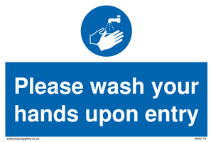 MH6174: Please wash your hands upon entry