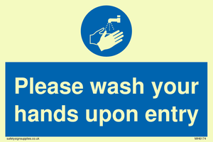 MH6174: Please wash your hands upon entry