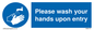 MH6174: Please wash your hands upon entry