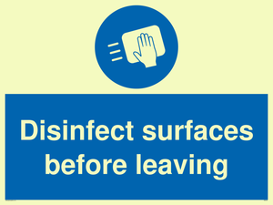 MH6187: Disinfect surfaces before leaving