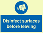 MH6187: Disinfect surfaces before leaving