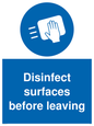 MH6187: Disinfect surfaces before leaving