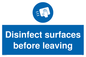 MH6187: Disinfect surfaces before leaving