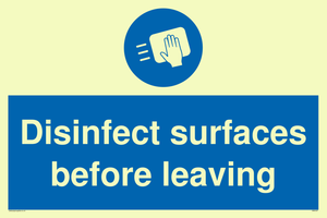 MH6187: Disinfect surfaces before leaving
