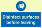 MH6187: Disinfect surfaces before leaving