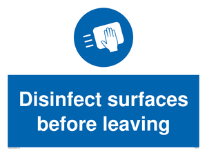 MH6187: Disinfect surfaces before leaving