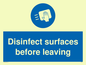 MH6187: Disinfect surfaces before leaving