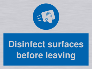 MH6187: Disinfect surfaces before leaving
