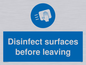 MH6187: Disinfect surfaces before leaving