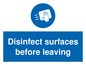 MH6187: Disinfect surfaces before leaving
