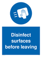 MH6187: Disinfect surfaces before leaving