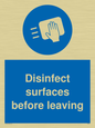 MH6187: Disinfect surfaces before leaving